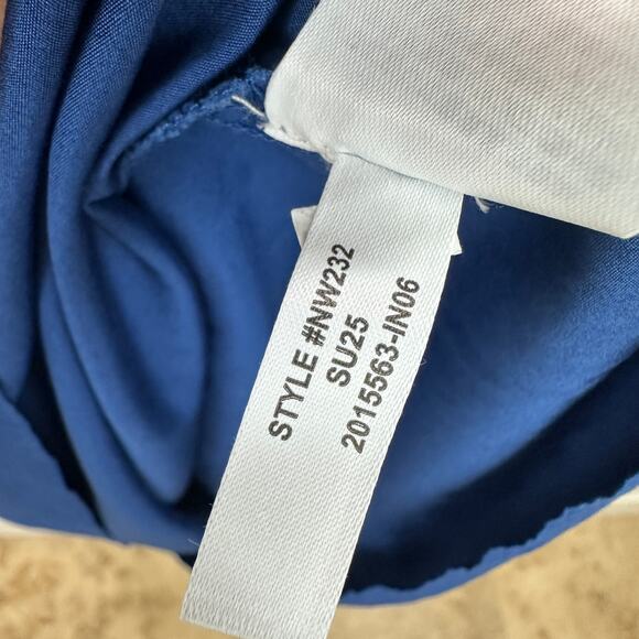 Madewell The Petite Melody Scoopback Smocked Midi Dress Blue Moon Small NWT - Picture 15 of 15